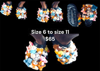 Plush animal  custom sandals