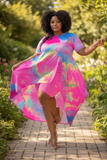 Curvy-size two piece short set