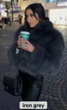 Faux Fur coat with hood