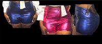 Metallic shorts plus size