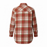 Plaid flannel long sleeve shirt (Curvy size)