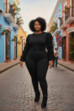 Curvy-size Legging pants