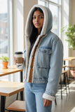 Junior Size-Lamb skin and leather jacket