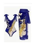 Two-piece swimsuit with cover-up