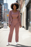 Three piece hooded jogging suit (Curvy size)