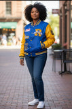 Curvy-size varsity jacket