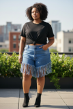 Denim shorts