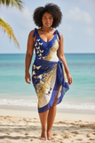 Two-piece swimsuit with cover-up