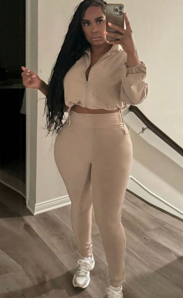 Two piece active wear pants set
