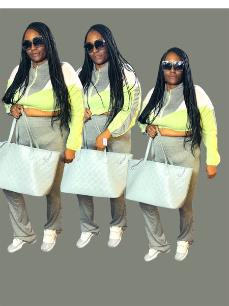 Two piece active wear pants set