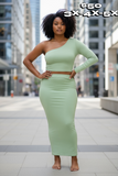 -Curvy Size- Two Piece Skirt Set