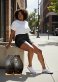Leather shorts