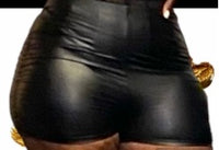 Leather shorts