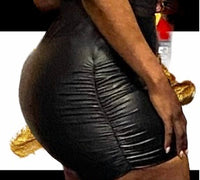 Leather shorts