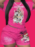 Two piece short set (Ed hardy)