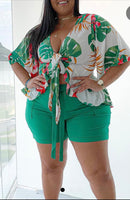 Plus size 2 Piece short set