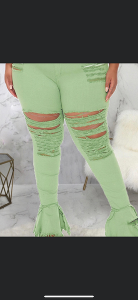 Sale 🚨🚨Relax day light green jeans