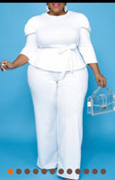 Plus Size Two Piece Pants Suit