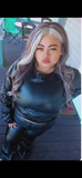 Plus size leather two piece stack leg and arm set