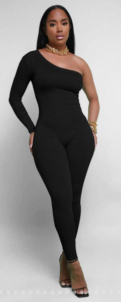 Coming in hot black jumpsuit