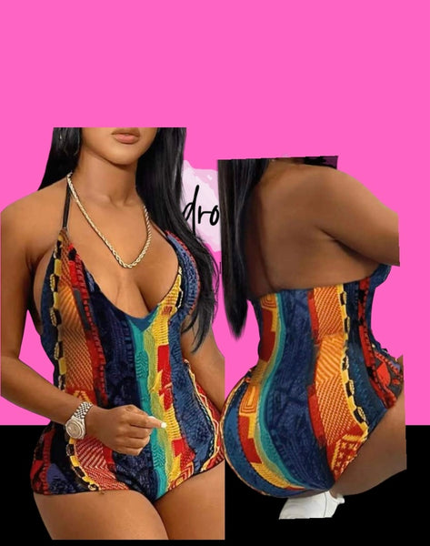 Body suit (coogi print )