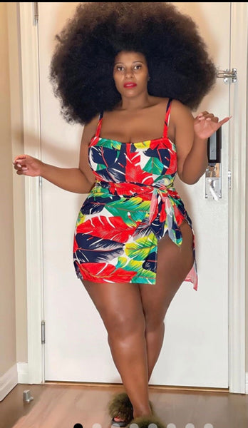 Plus size two piece swimsuit