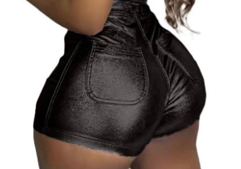 Leather shorts