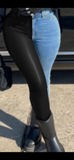 -Junior Size-Half blue jeans/Half leather